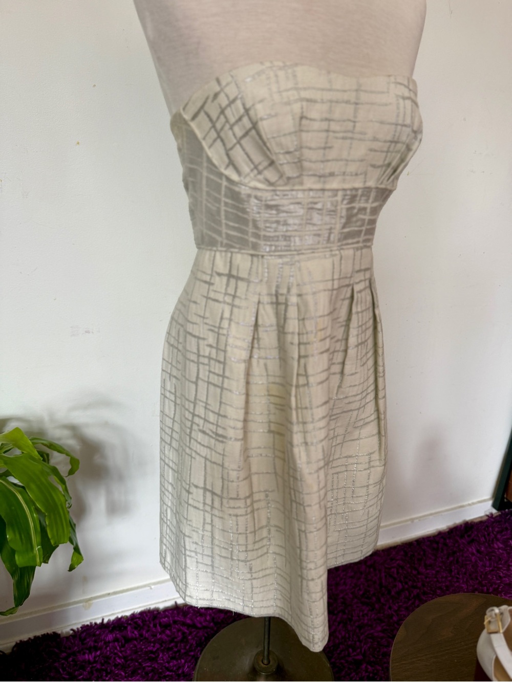 Metallic Strapless Mini Dress - Picture 7 of 13